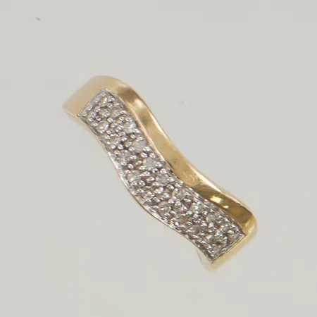 Ring GHA stl17 bredd:2,9-6,3mm, med 22 diamanter 0,11ctv 18K 3,6g.