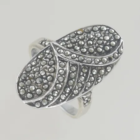 Ring med stenar stl 16½ höjd 25 mm, sten saknas silver 925/1000  Vikt: 5,3 g