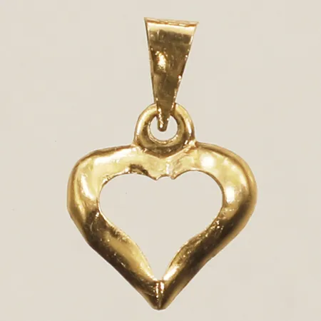 Hänge hjärta längd 13mm inklusive öglan 18K Vikt: 0,1 g