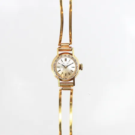 Damur Certina 18K, 17,1mm, manuell, boettnr: 0 810 810 662685, cal 13-20, gravyr, länk i 18K, bruttovikt: 18,5g
