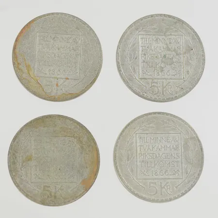 Silvermynt 5kr 1966, 40/% 71,9gr=rent silver 28,8 gr  Vikt: 71,9 g