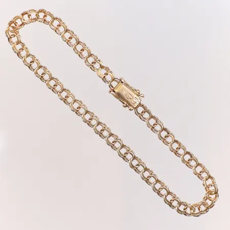 Armband Bismarck 19cm bredd 4mm MKS, Stockholm 1958, 18K Vikt: 6 g