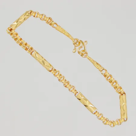 Armband 15,5cm bredd 3,6mm, Thaiguld 23K, 1 slung, Vikt: 3,8 g