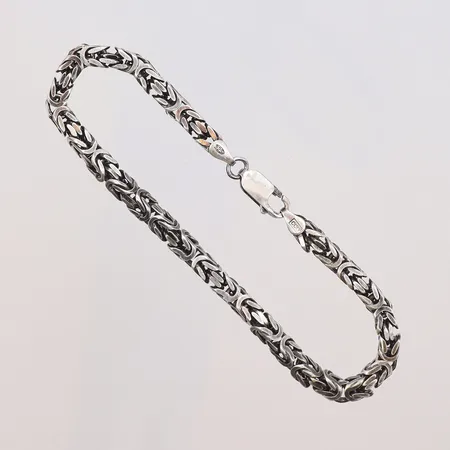 Armband Kejsarlänk, längd 21cm, bredd 4,5mm, Guld Carlsén Ab, 925/1000 silver Vikt: 18,9 g