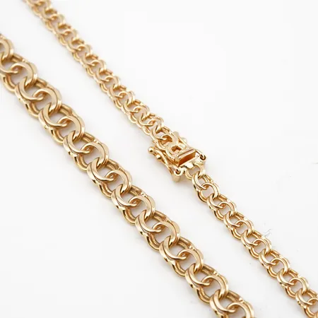 Collier dosserad Bismarck, Länd, 46cm, bredd 5,7mm, 18K, 16,4gr Vikt: 16,4 g