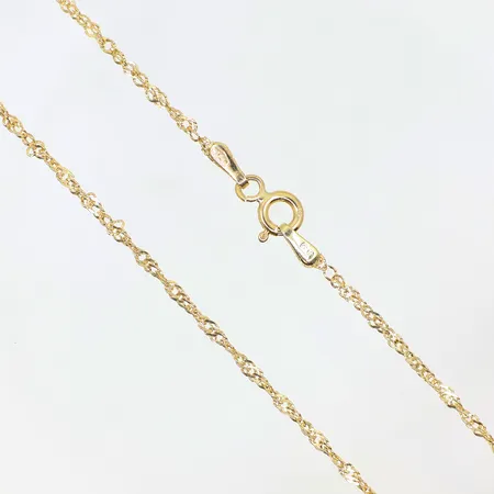 Kedja Singapore längd: 44cm, bredd: ca 1mm, 18K Vikt: 1,1 g