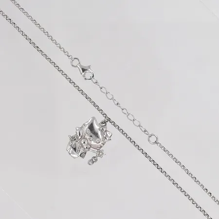 Kedja Ärtlänk 40,5-44cm med hänge Hello Kitty etui 925/1000 silver Vikt: 4,5 g