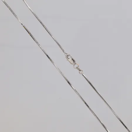 Kedja Ormlänk längd 40cm, bredd 1,2mm, vitguld, 18K Vikt: 6,6 g