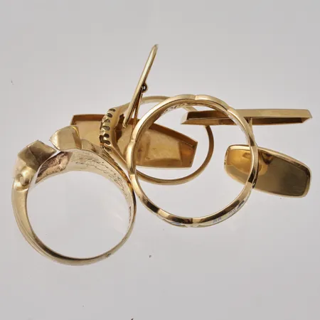 Diverse defekt guld, 18K, 24,53g.
