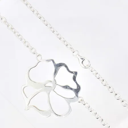 Collier med hänge längd 50cm,bredd, 3,1mm, 925/1000 Silver, Vikt: 12,8 g