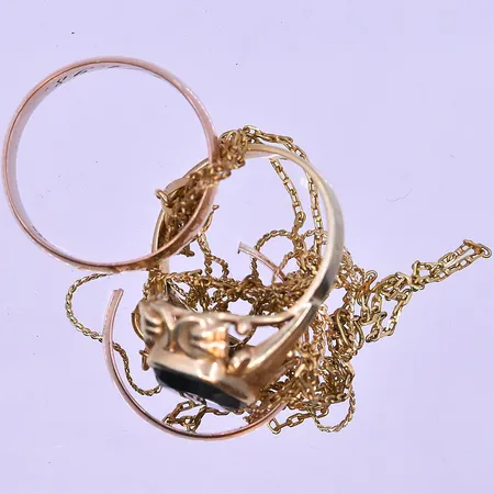 Diverse guld 14K. Vikt: 14 g