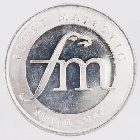 Mynt First Majestic silver corp. one troy ounce Ø39mm, 999/1000 silver Vikt: 31 g
