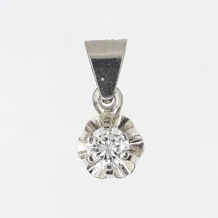 Hänge med diamant 1 x 0,35ct, ca H/VS-SI, vitguld, 18K, Vikt: 0,9 g