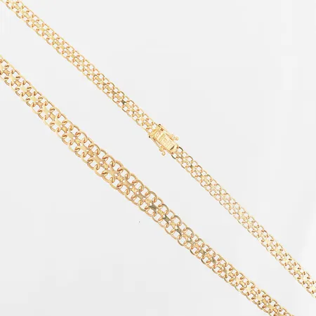Collier X-länk, längd 44cm, bredd 6-9mm, 18K guld Vikt: 16,9 g