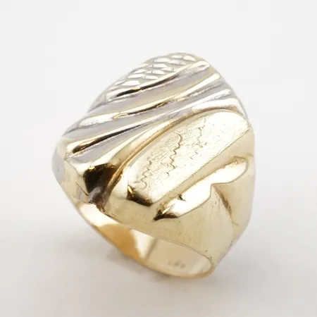 Ring, stl 18(57), bredd 21mm, 14k Vikt: 4 g