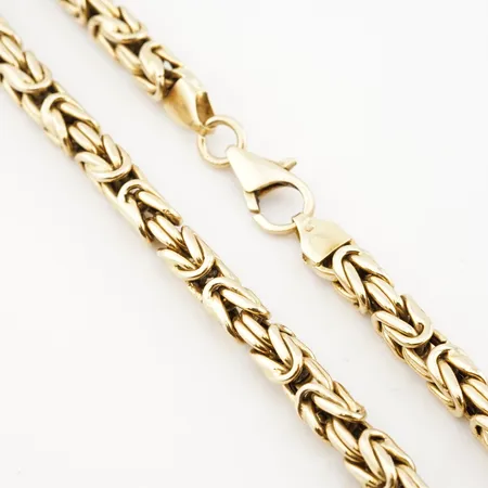 Halskedja 65,5cm, bredd 5mm, 14k Vikt: 52,6 g