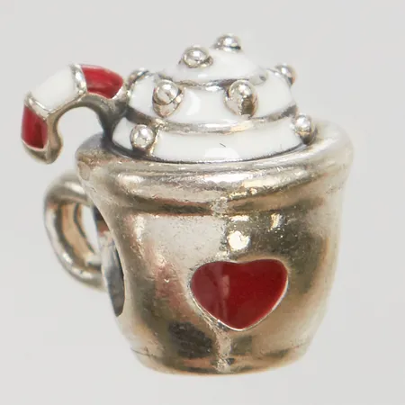 Berlock Pandora mugg, 12,5mm x 12,5mm, silver 925/1000 Vikt: 5,1 g