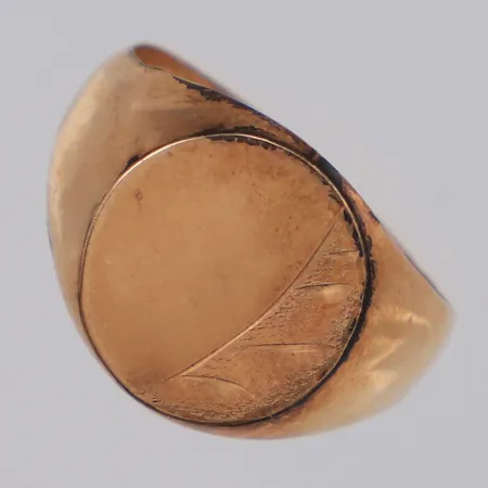 Ring stl:17, skadad, bucklig, 14K Vikt: 1,2 g