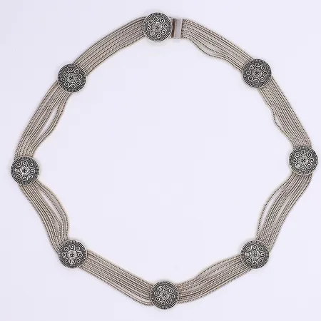 Halscollier 41cm bredd 14-19mm silver 925/1000 Vikt: 51,6 g