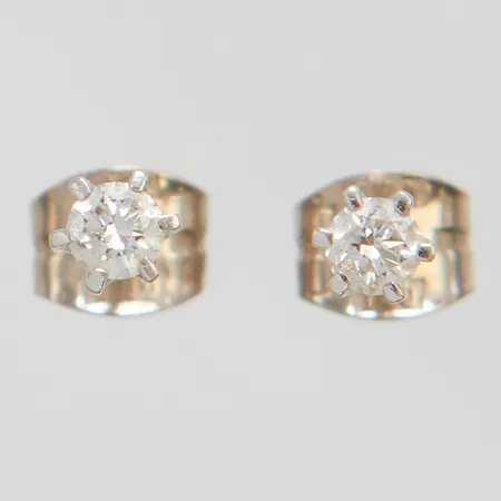Enstensörhängen med diamanter 2 x ca.0,05ct, vitguld, 18K Vikt: 0,5 g