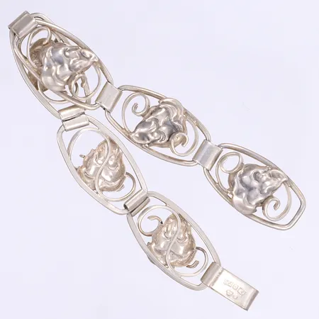 Armband genombruten dekor 20cm bredd 16mm silver 830/1000 Vikt: 18,9 g