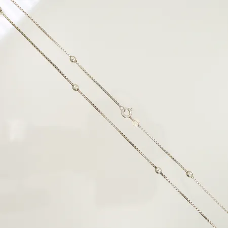 Halskedja Venezia med kulor, längd 53,5cm bredd 1,5-3,7mm, silver 925/1000-delar 4,7g 