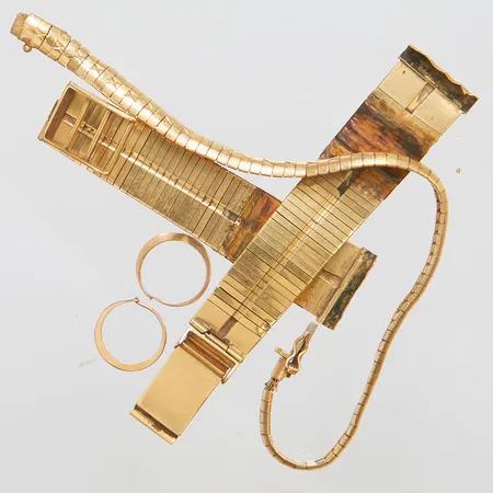 Diverse guld, defekter, trasigt, 18K Vikt: 52,1 g