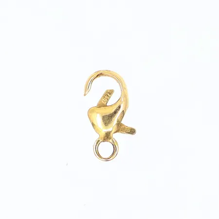 Lås karbinhake, ca 9x5mm, defekt, 18K, Vikt: 0,3 g