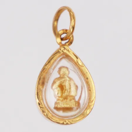 Hänge Buddha längd 21mm, plast, metall