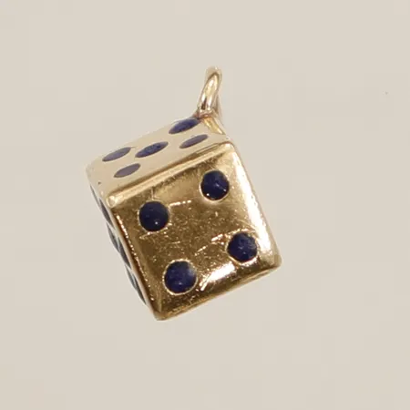 Hänge tärning 6,5x6,5mm 14K Vikt: 0,6 g