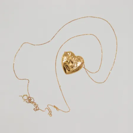 Kedja, hänge, trasslig, bucklig, 18K Vikt: 0,8 g