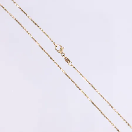 Halskedja 38,5cm bredd 1mm 18K Vikt: 2,6 g
