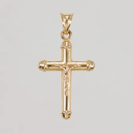 Hänge Krucifix längd inklusive ögla 37,1mm, bredd 20mm, 18K, Vikt: 2 g