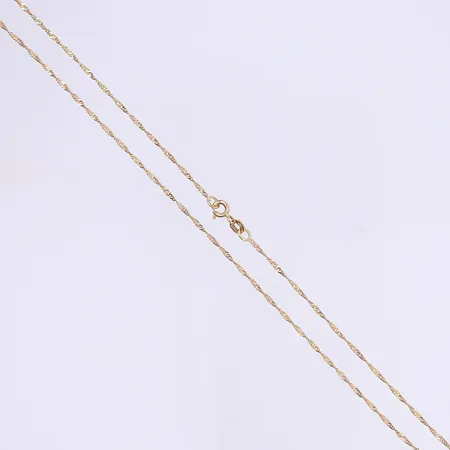 Halskedja Singapore 40cm bredd 1mm tillv. Balestra 18K  Vikt: 2 g