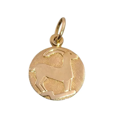 Hänge Stjärntecken i 18K guld, svensk kontrollstämpel, längd inkl. ögla 19 mm, bredd 12 mm Vikt: 1,1 g