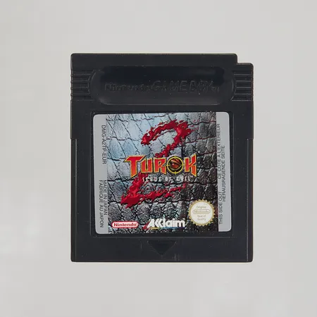 Turok 2, spel kompatibel med Gameboy och Gameboy Color, plastetui, saknar manual, kartong.