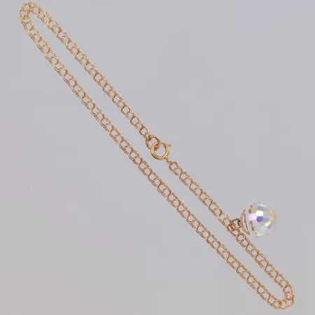 Armband Bismarck med berlock längd 18,5cm, bredd 2,3mm, sten, GHA, 18K Bruttovikt 1,8g Vikt: 1,8 g