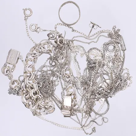 Diverse defekt silver 830- 925/1000 Vikt: 30,6 g