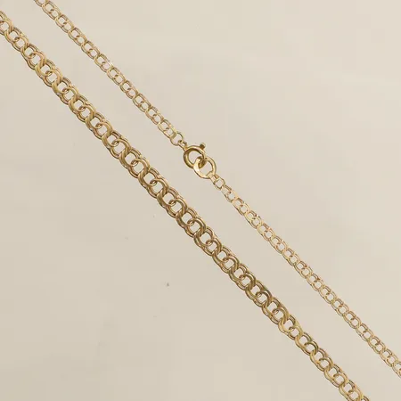 Collier doserad Bismarck längd 45cm bredd 2,8-5,1mm Vibergs Guldvaror Sture Viberg år 1967 18K Vikt: 7 g