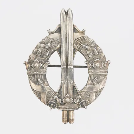 Skidmedalj i silver, tillverkad av Sporrong & co, Stockholm 1963, silver 830/1000 Vikt: 3,6 g