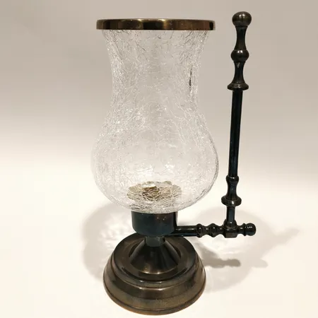 Skeppslykta i mässing och glas, höjd 27cm Ø12cm Swedesign Skickas med paket.