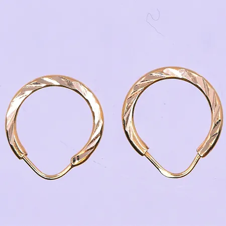 Örhängen Ø11 mm 18K. Vikt: 0,9 g