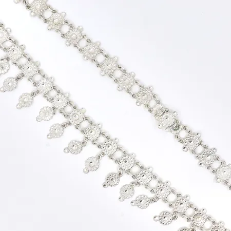 Collier längd: 45cm bredd: ca 8,5-25mm, silver 830/1000, Vikt: 17 g