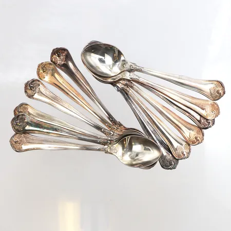 12st Kaffeskedar, 12cm, modell:Sachsisk, 830/1000 silver Vikt: 195,7 g