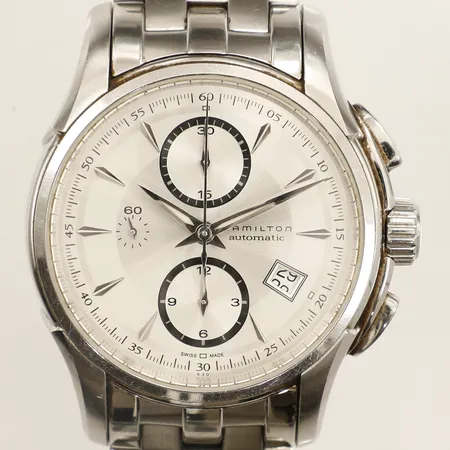 Herrur Hamilton Jazzmaster Auto Chrono stål automatisk ref-nr:H326160 Ø42mm armband ca 18cm inga tillbehör