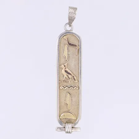 Hänge hieroglyfer 51x10mm ostämplat silver Vikt: 3,3 g