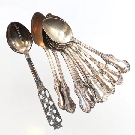 10 Skedar, 10,5-12cm, 830/1000 silver Vikt: 121,8 g