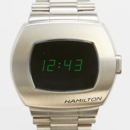 Herrur Hamilton American Classic PSR digital, stål, quartz, boett 33x41mm, referensnr: H524140, serienr: H91 PBZ F5L, extra länkbitar, certifikat, kvitto daterad 2025, manual, box, ytterkartong