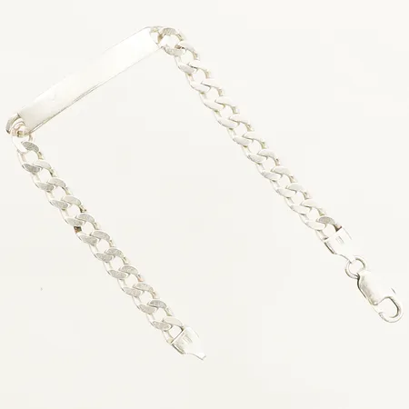 Armband med platta längd 21cm bredd 6,6mm GHA silver 925/1000 Vikt: 16,6 g