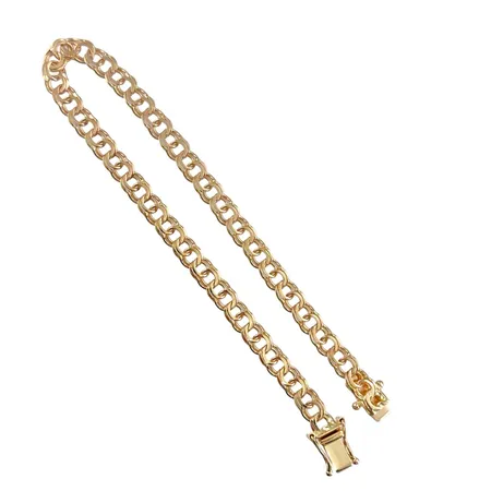 Armband Bismarck i 18K guld Guldfynd (GHA), längd knäppt 18,5 cm, bredd 4,3 mm, fint skick, förefaller vara sparsamt använd Vikt: 6,9 g
